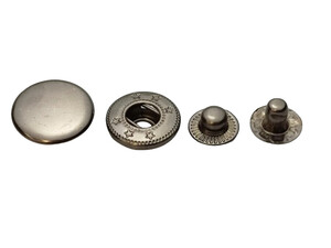 Napy zatrzaski metalowe alfa 15 mm 50 szt czarne